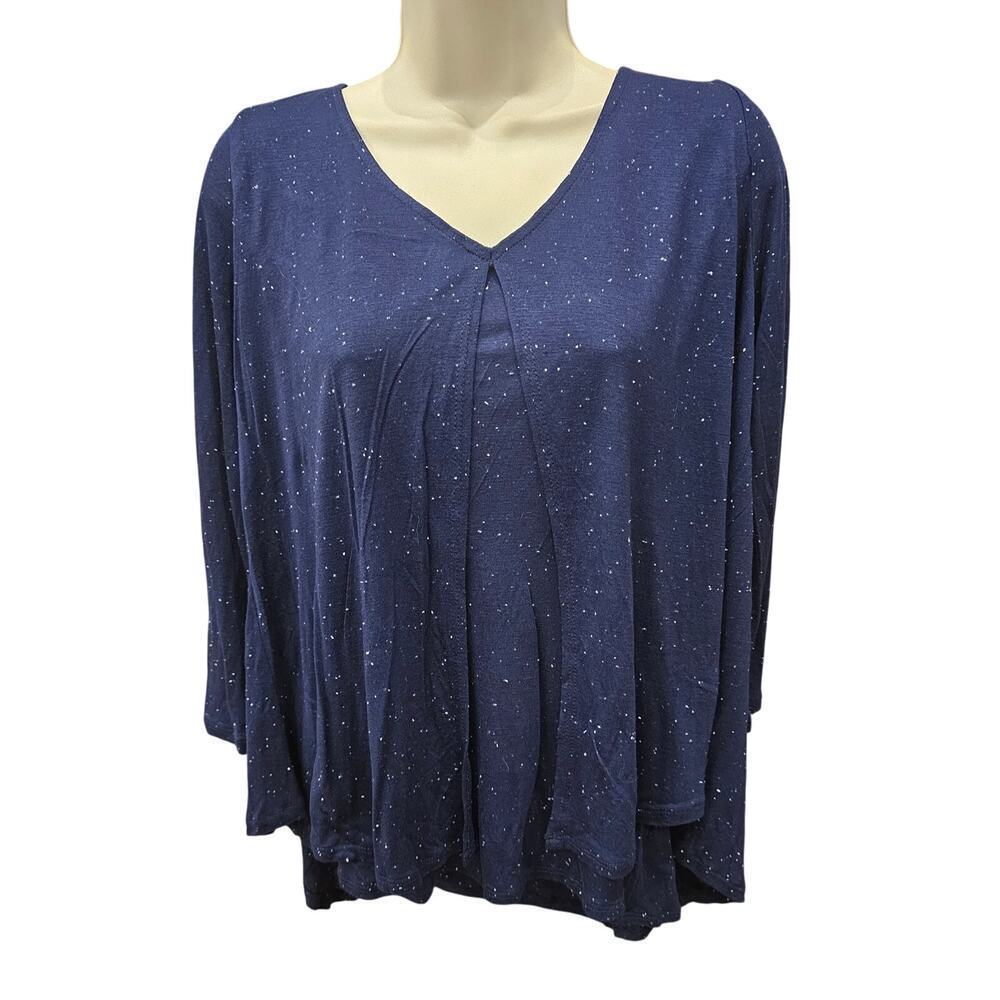 NWT a pea in the pod navy blue speckled nursing maternity pumping tank Sz S NEW